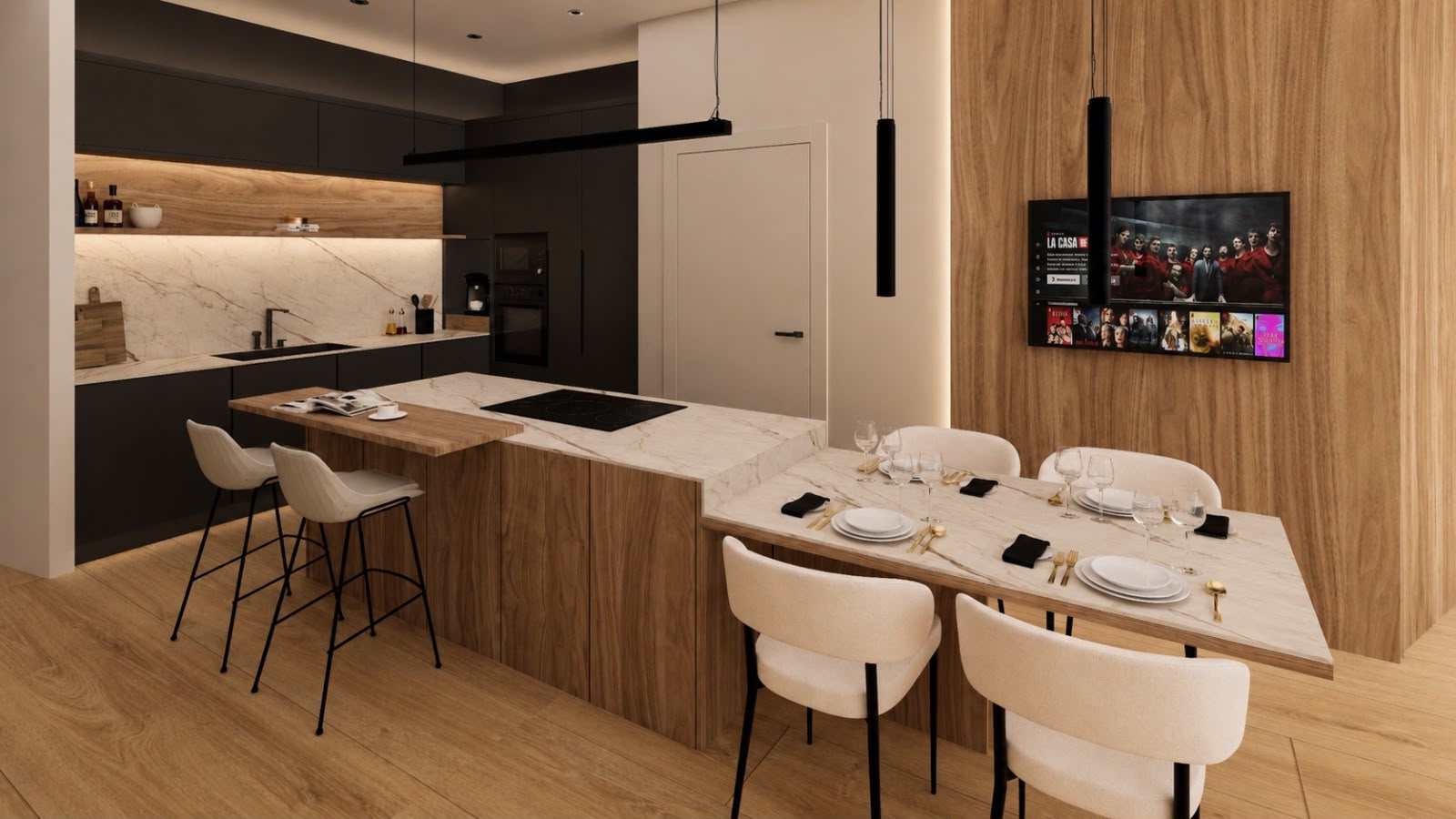Cocina — render orientativo